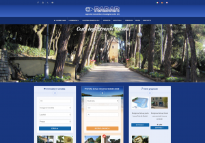 Screenshot del nuovo sito dell'agenzia immobiliare Radar